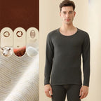 Mens Fleece Lined Thermal Underwear Set Warm Winter Base Layer