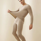Mens Fleece Lined Thermal Underwear Set Warm Winter Base Layer