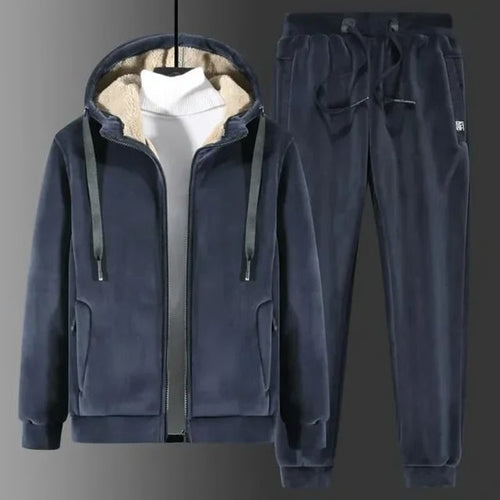 Cashmere Tracksuit Mens Winter Warm Hooded Set