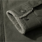 Mens Lamb Wool Jacket Thick Military Style Winter Coat Plus Size
