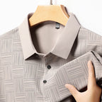 Fashion Mens New Printed Business Casual POLO Shirt, Comfortable Short Sleeved and Breathable Top