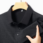 Fashion Mens New Printed Business Casual POLO Shirt, Comfortable Short Sleeved and Breathable Top