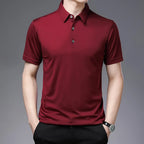 New Men's Business Casual Polo Shirt Comfortable Summer Fashion Short Sleeve Breathable Top