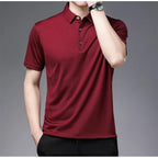 New Men's Business Casual Polo Shirt Comfortable Summer Fashion Short Sleeve Breathable Top