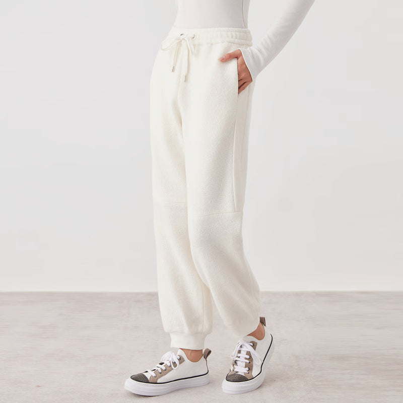 Luxury Brand High Quality Women Clothing Casual Trousers Thick 100 Wool Pants Autumn Winter Elegant Everyday Wear