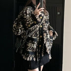 Chic Tweed Jacket, Women's Plaid Blazer with Tassel, Long Sleeve Streetwear and Office Coat for Spring Autumn